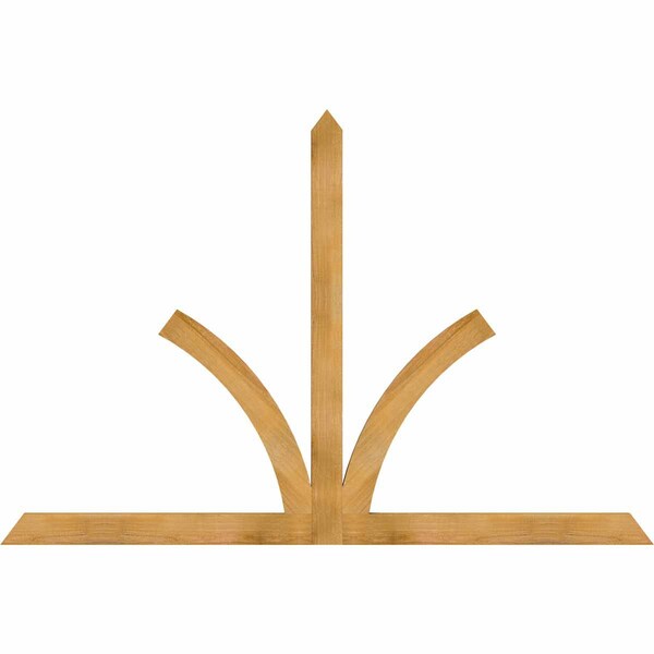 Ekena Millwork Richland Rough Sawn Timber Gable Bracket, Western Red Cedar, 84"W x 56"H x 2"D x 4"F, 16/12 Pitch GBW084X56X0204RIC00RWR - main